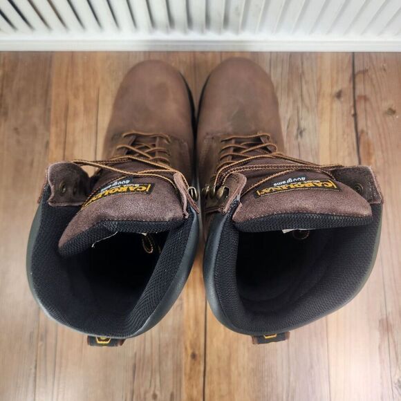 Carolina 8" Waterproof Insulated Work Boots Mens Sz 9 D Brown Leather Steel Toe - Picture 8 of 12